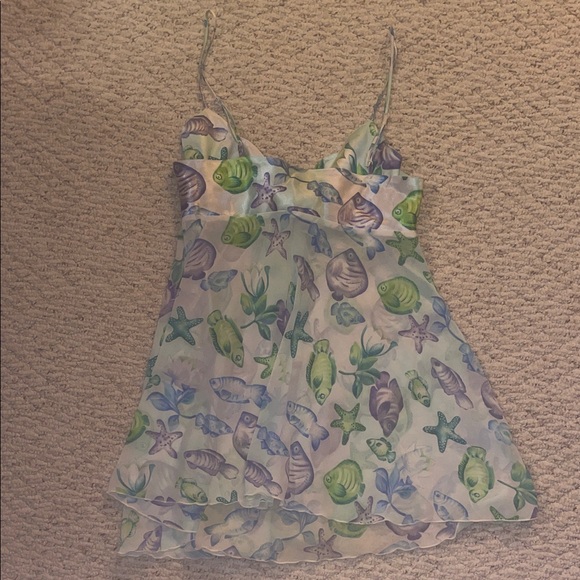 Vintage 90’s Victoria's Secret Sea Life Teddy - Green and Blue - Picture 4 of 4